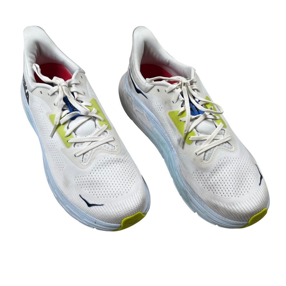 Hoka Arahi 7 Running Shoes Men 12 White Virtual Blue Stability Athletic Sneakers